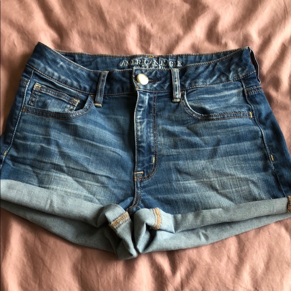 Light Blue American Eagle High Rise Shorts